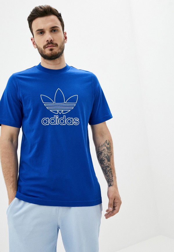 Футболка adidas Originals TREFOIL TEE OUT, цвет: синий, AD093EMJLZI3 —  купить в интернет-магазине Lamoda