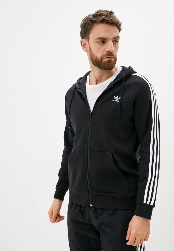 Толстовка adidas Originals 3-STRIPES FZ, цвет: черный, AD093EMKCJE1 —  купить в интернет-магазине Lamoda