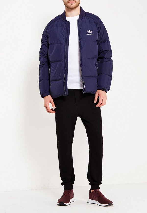 Пуховик adidas Originals SST DOWN JACKET, цвет: синий, AD093EMUNN99 —  купить в интернет-магазине Lamoda