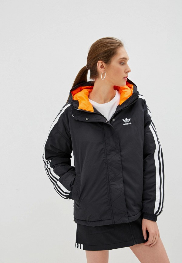 Куртка утепленная adidas Originals SHORT SYN DOWN, цвет: черный,  AD093EWFKXH7 — купить в интернет-магазине Lamoda