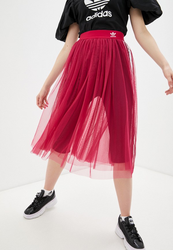 Юбка adidas Originals SKIRT TULLE, цвет: розовый, AD093EWMUQM5 — купить в  интернет-магазине Lamoda