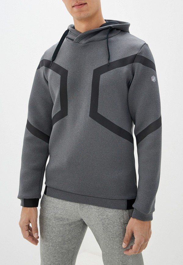 Худи ASICS HEXAGON PO HOODIE, цвет: серый, AS455EMGOVA9 — купить в  интернет-магазине Lamoda