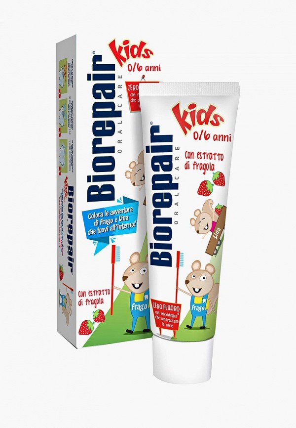 Biorepair Зубная паста - 0-6 лет Junior  Strawberry - фото 1