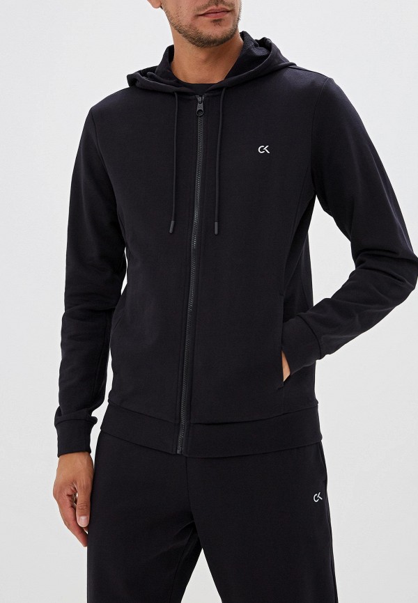 Calvin klein performance logo fleece hoodie hotsell
