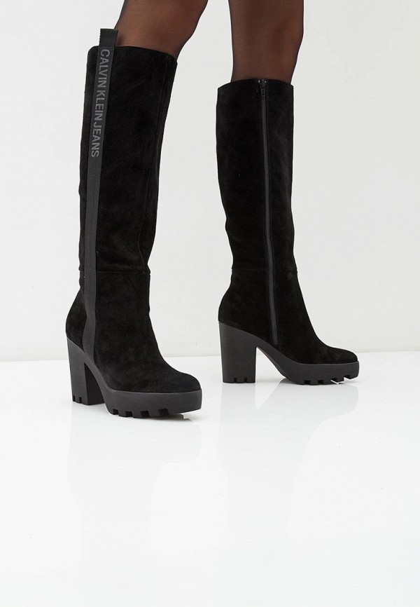 Сапоги Calvin Klein Jeans SIBILLA, цвет: черный, CA939AWCGTI5 — купить в  интернет-магазине Lamoda