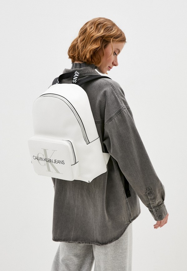 Calvin klein backpack white deals