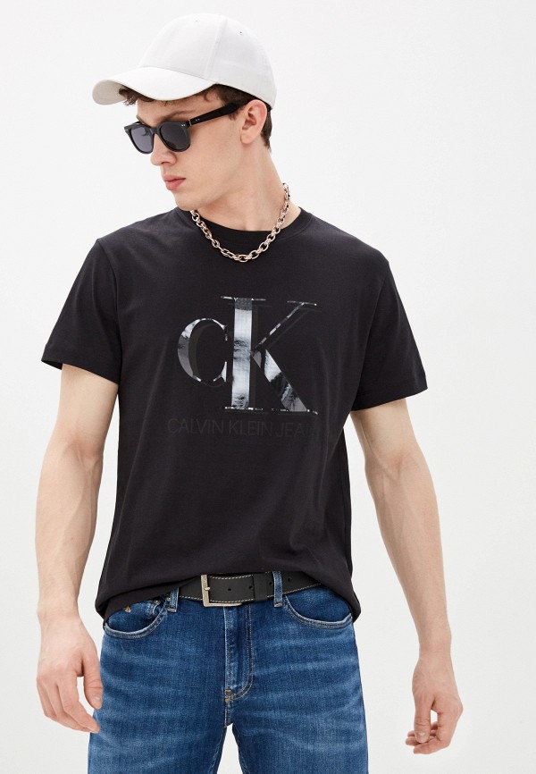 Футболка Calvin Klein Jeans, цвет: черный, CA939EMMUAS8 — купить в  интернет-магазине Lamoda