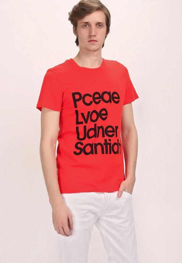 Cheap Monday Футболка - Bruce printed tee PLU Cherry red - фото 1