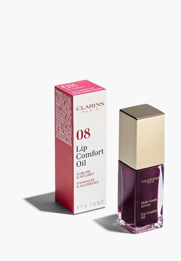 Блеск для губ Clarins масло, Lip Comfort Oil, 08 blackberry, 7 мл, цвет ...