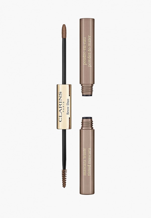 Clarins premium Набор для макияжа бровей Brow Duo, тон 01 Tawny Blond, 1,8 гр+1 гр