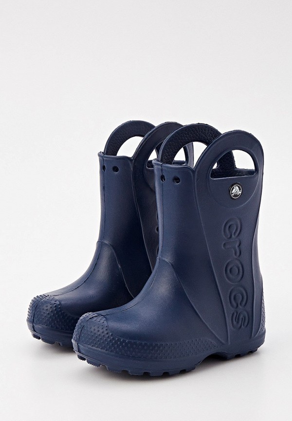 Резиновые сапоги Crocs Handle It Rain Boot Kids, цвет: синий ...