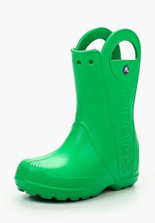 Snor Skæbne blødende Резиновые сапоги Crocs Handle It Rain Boot Kids, цвет: зеленый,  CR014AKGHM77 — купить в интернет-магазине Lamoda