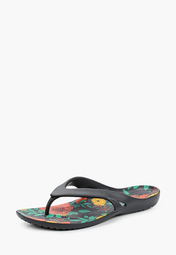 crocs floral flip flop