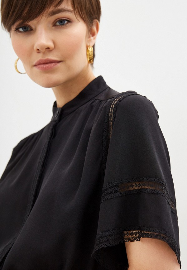 Diane von Furstenberg 2007 кружевная блузка черная