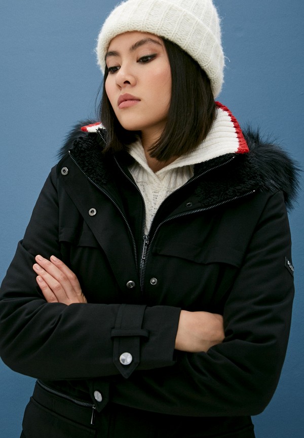 Dkny black parka discount