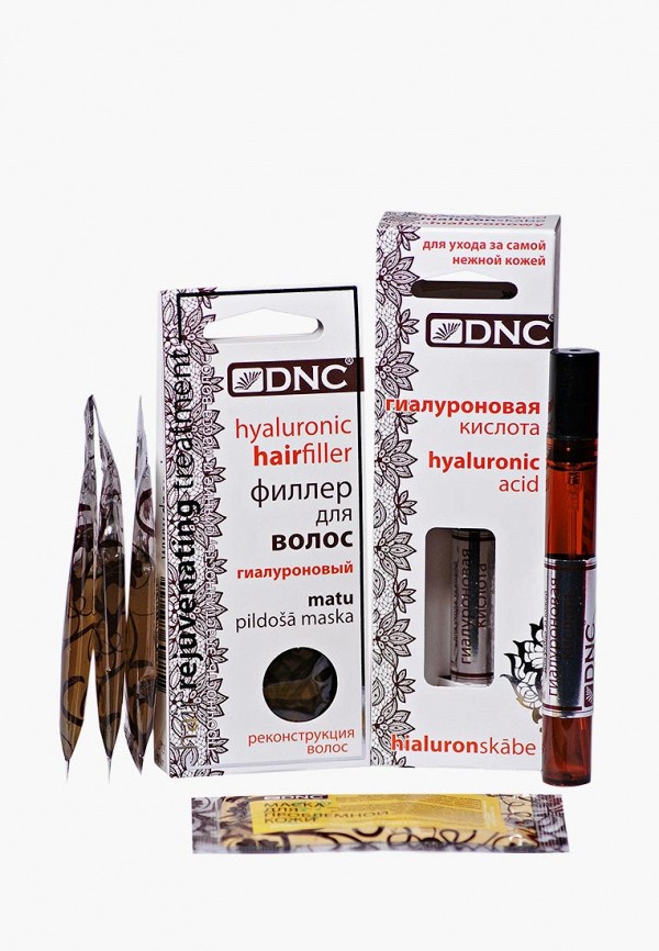 DNC Набор для ухода за лицом - Гиалуроновая кислота 10 мл, Филлер для волос 3*15 мл + Маска для лица 15 мл - фото 1