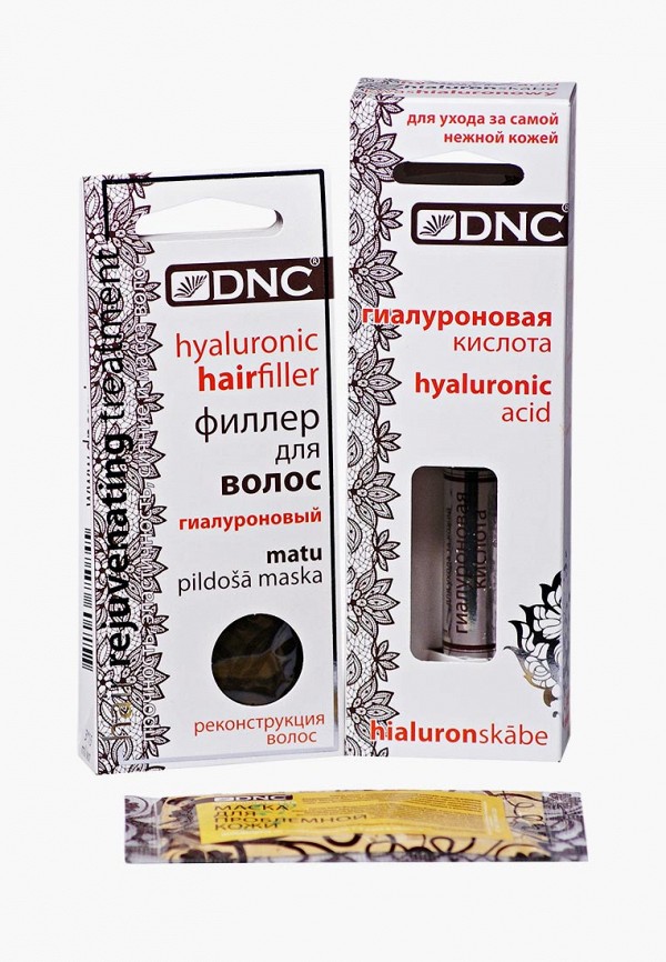 DNC Набор для ухода за лицом - Гиалуроновая кислота 10 мл, Филлер для волос 3*15 мл + Маска для лица 15 мл - фото 2