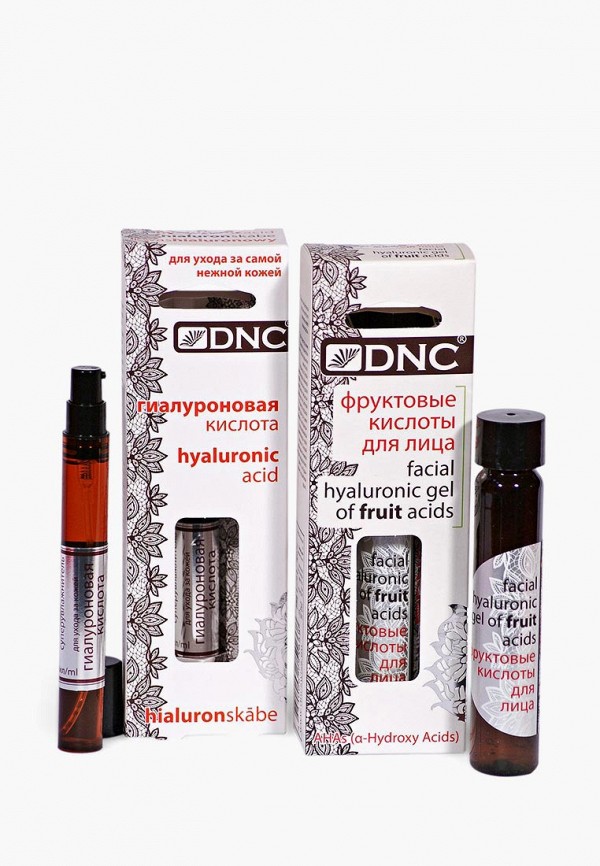DNC Набор для ухода за лицом - Фруктовые кислоты для лица, Гиалуроновая кислота (26 мл, 10 мл) - фото 1
