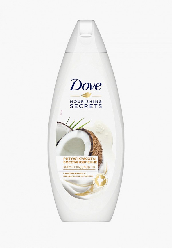 Гель для душа Dove "Кокос и миндальное молочко", 250 мл, цвет ...