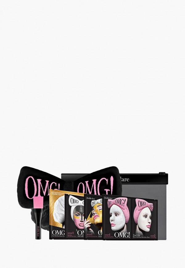 Double Dare Набор для ухода за лицом - OMG! "SPA" из 4 масок, кисти и черного банта - фото 1