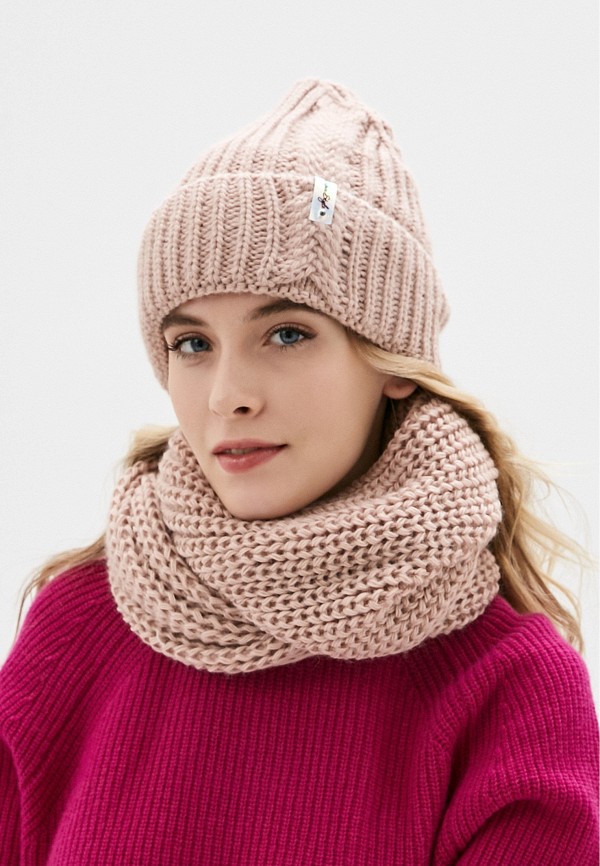 Шапка и снуд Dunia, цвет: розовый, DU020CWMCQU4 — купить в интернет ...