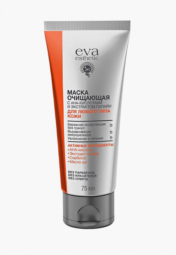 Eva Esthetic Маска для лица - для любого типа кожи с AHA-кислотами и экстрактом папайи очищающая, 75 мл - фото 1