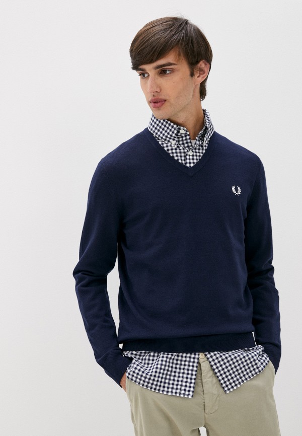 Пуловер Fred Perry, цвет: синий, FR006EMKMRL7 — купить в интернет-магазине  Lamoda