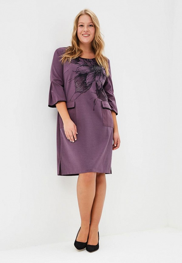 Платье Fresh Cotton, цвет: фиолетовый, FR043EWBTGG6 — купить в интернет ...