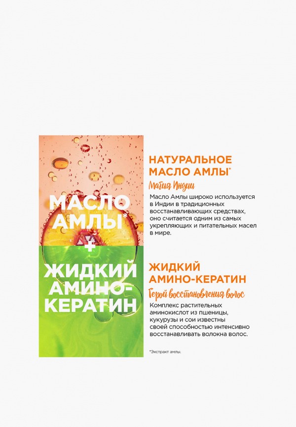 Garnier Бальзам для волос - Фруктис, SOS Восстановление, укрепляющий, для секущихся и очень поврежденных волос, 387 мл, с Керафилом и Маслом Амлы - фото 4