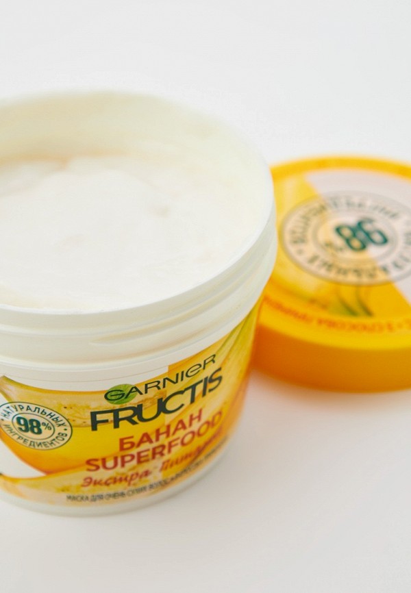 Garnier Маска для волос - 3в1 "Фруктис, Superfood Банан", питательная, для очень сухих волос, 390 мл, без парабенов, силиконов и искусственных красителей - фото 2