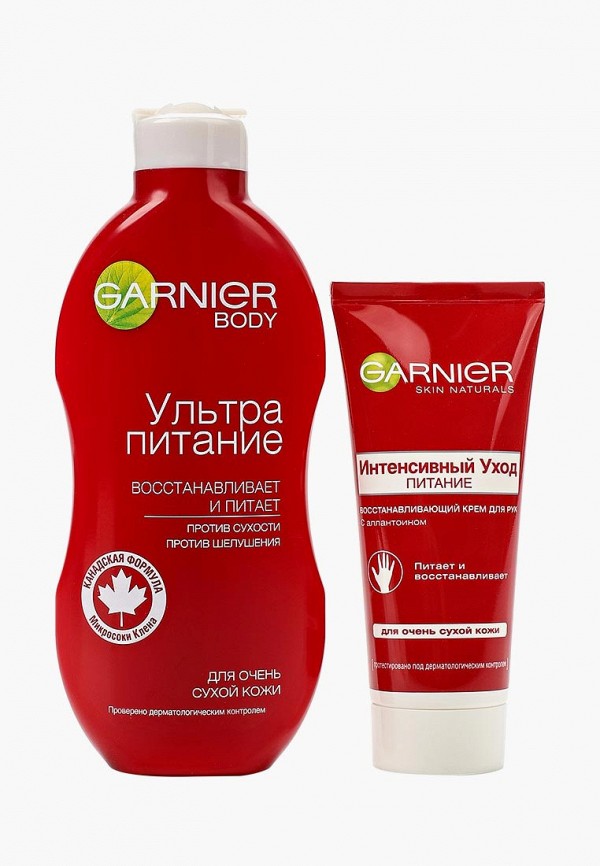 Garnier Набор для ухода за телом - Молочко для тела "Интенсивный уход", Крем для рук "Интенсивный уход" - фото 1