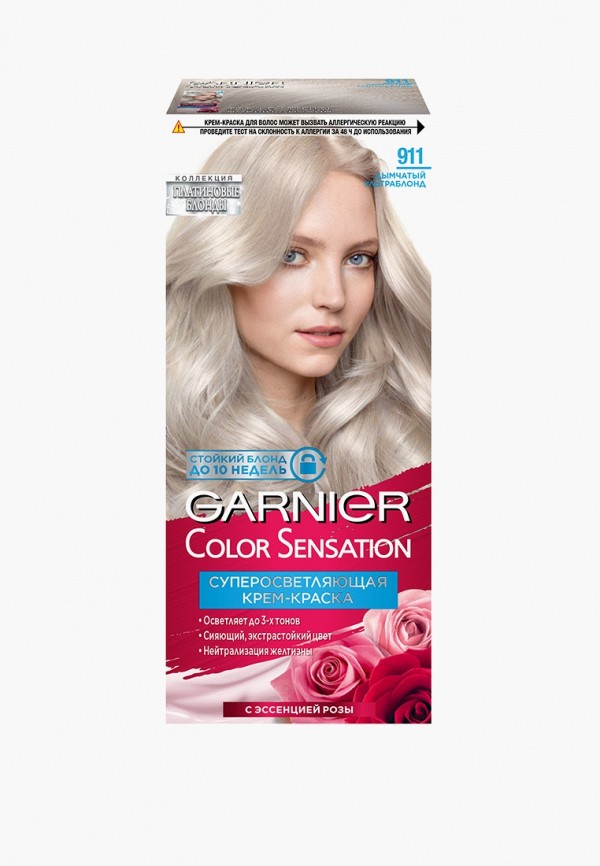 Garnier Краска для волос - "Color Sensation, Платиновый Блонд", 911, Дымчатый Ультраблонд, 110 мл. - фото 1