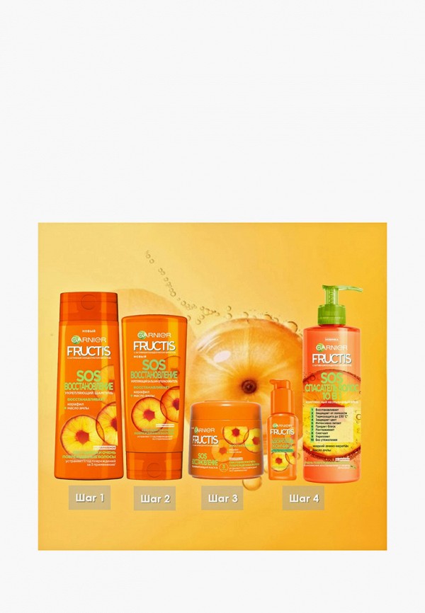 Garnier Шампунь - Фруктис, SOS Восстановление, укрепляющий, для секущихся и очень поврежденных волос, 250 мл, с Керафилом и Маслом Амлы - фото 3