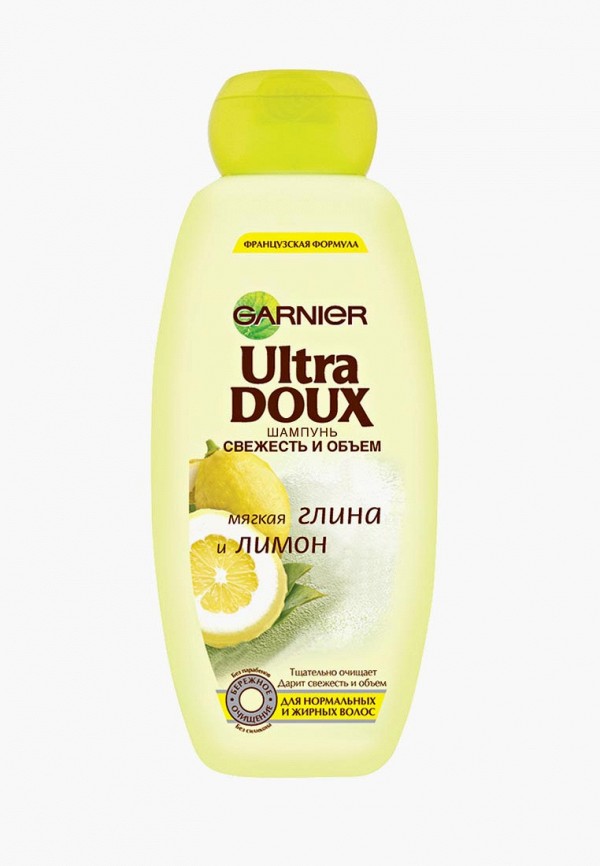 Garnier Шампунь - Ultra Doux, Мягкая глина и лимон, для нормальных и жирных волос, 400 мл - фото 1