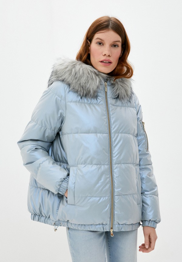 Куртка утепленная Geox, цвет: голубой, GE347EWKKRX1 — купить в  интернет-магазине Lamoda
