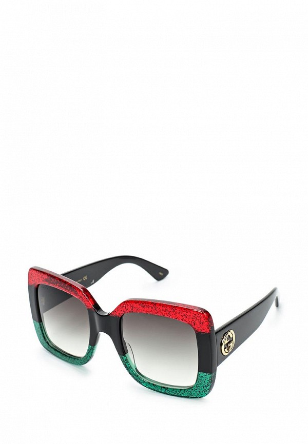 Очки солнцезащитные Gucci GG0083S001, цвет: мультиколор, GU641DMQYN93 —  купить в интернет-магазине Lamoda