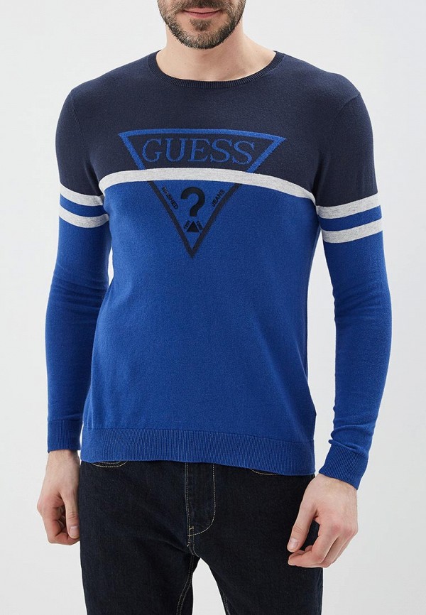 Джемпер Guess Jeans, цвет: синий, GU644EMANXV2 — купить в интернет ...