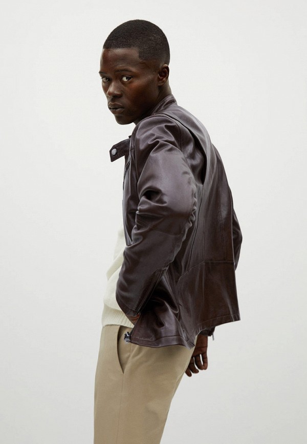 Mango Man Куртка кожаная - - EROS - фото 4