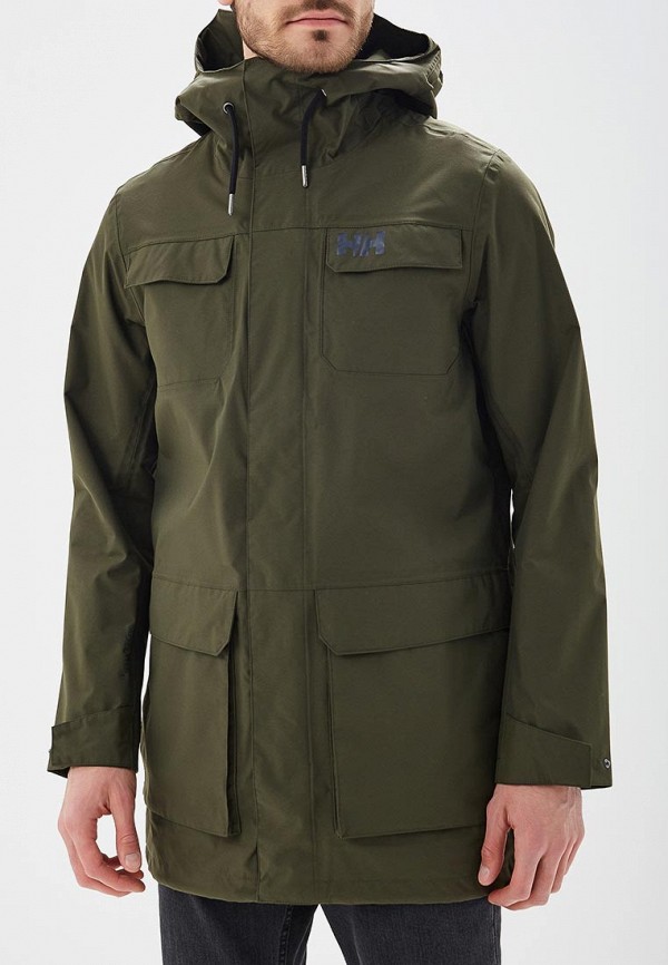 Парка Helly Hansen CAPTAINS RAIN PARKA, цвет: хаки, HE012EMASQW7 — купить в  интернет-магазине Lamoda