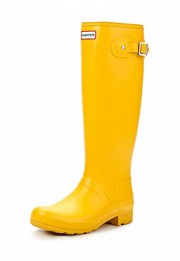 Резиновые сапоги Hunter, цвет: желтый, HU028AWAZK17 — купить в  интернет-магазине Lamoda