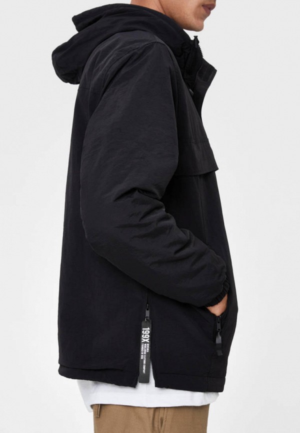 Куртка утепленная Bershka, цвет: черный, IX001XM0044Q — купить в  интернет-магазине Lamoda