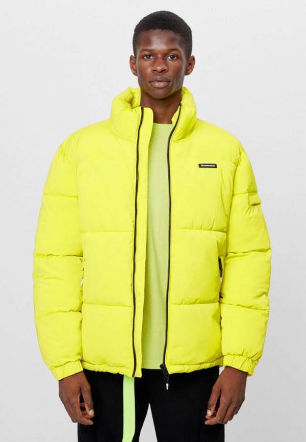 Куртка утепленная Bershka, цвет: желтый, IX001XM0085D — купить в  интернет-магазине Lamoda