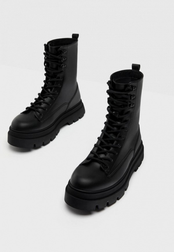 Ботинки Bershka, цвет: черный, IX001XM0088I — купить в интернет-магазине  Lamoda