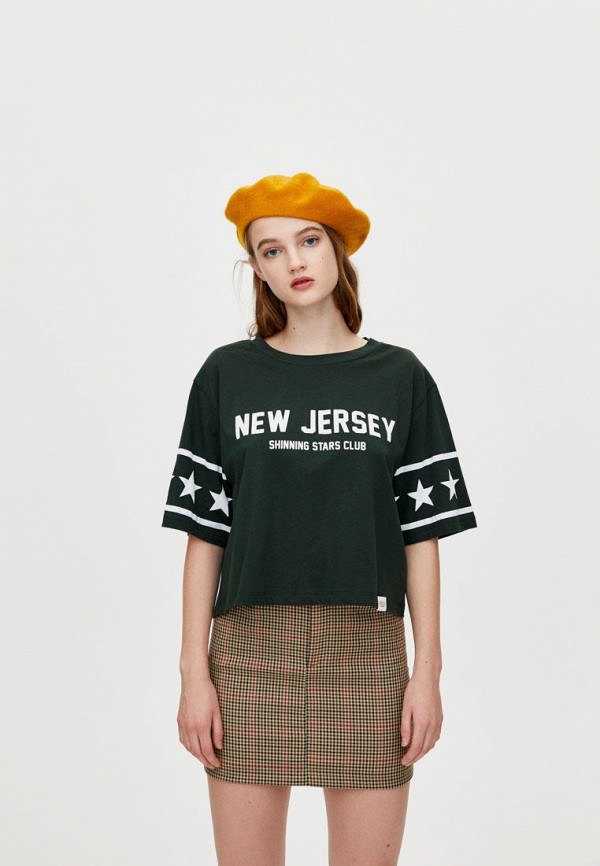 Футболка Pull&Bear Join Life, цвет: зеленый, IX001XW003RG — купить в ...