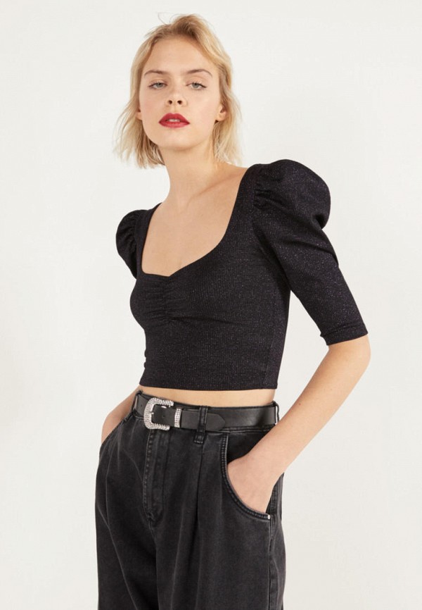 Top bershka negro deals