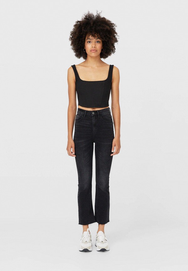 Pantalon crop flare stradivarius new arrivals