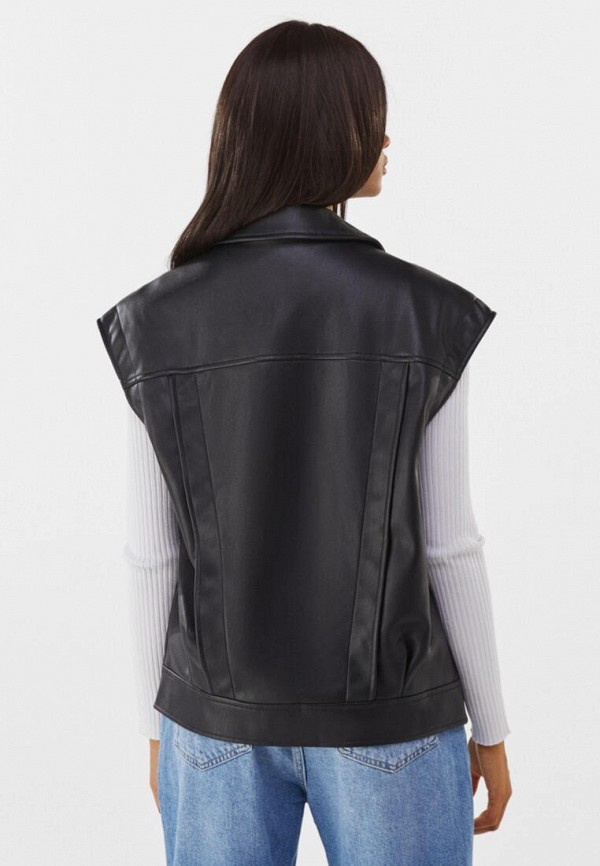 Bershka Жилет кожаный - фото 4