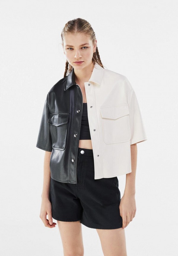 Bershka Куртка кожаная - фото 1