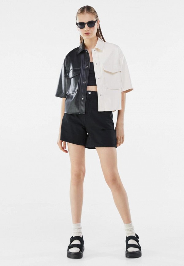 Bershka Куртка кожаная - фото 2