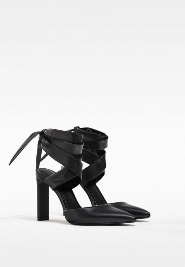 Туфли Bershka, цвет: черный, IX001XW00VQH — купить в интернет-магазине  Lamoda